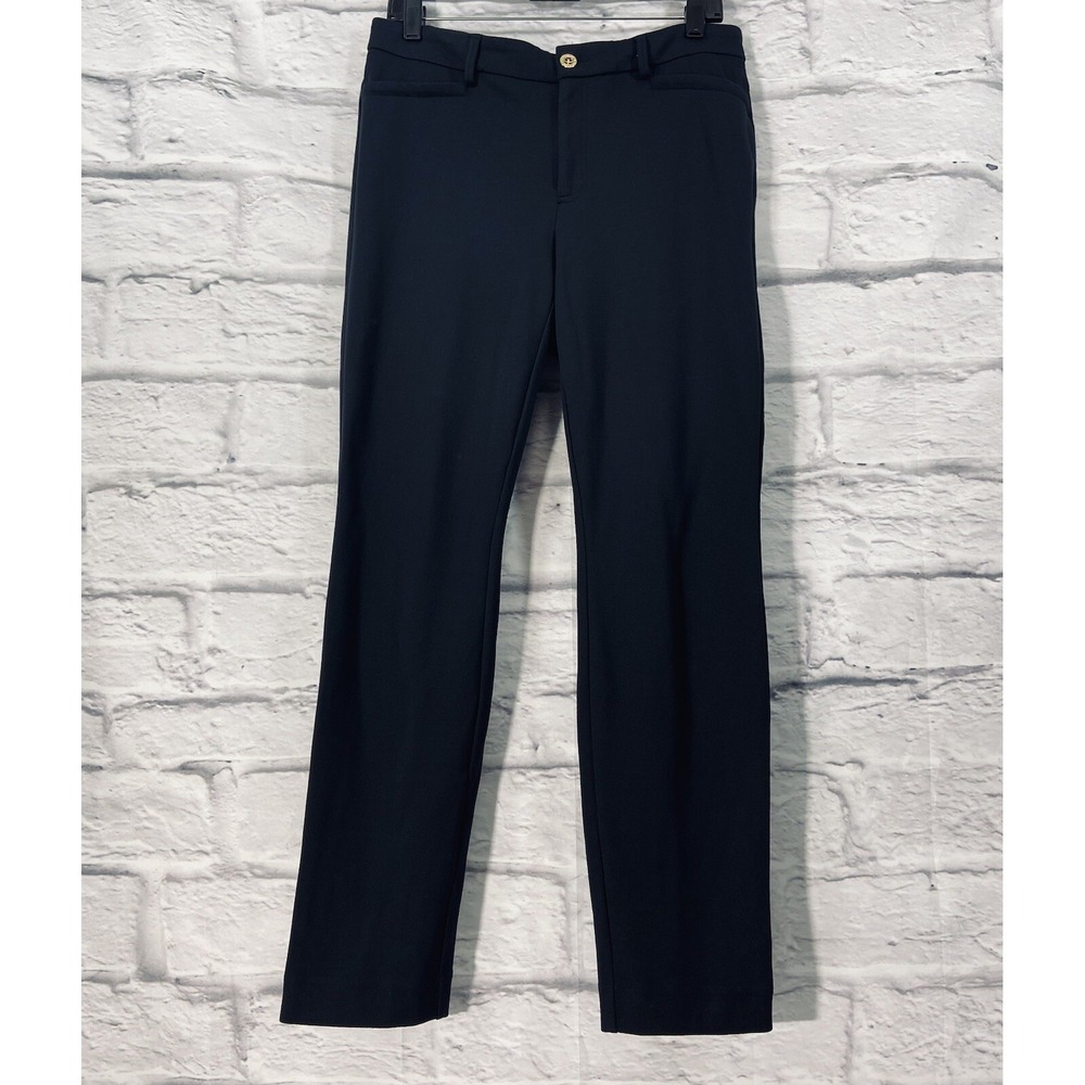 Lilly Pulitzer Pants Women's 8 Black Ponte Skinny Stretch Mid Rise